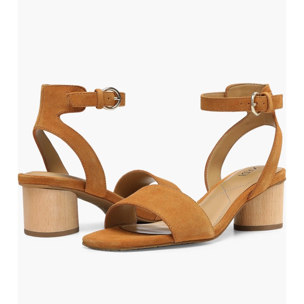 NWT NYDJ Ankle Strap Sandal, Cognac, 7.5